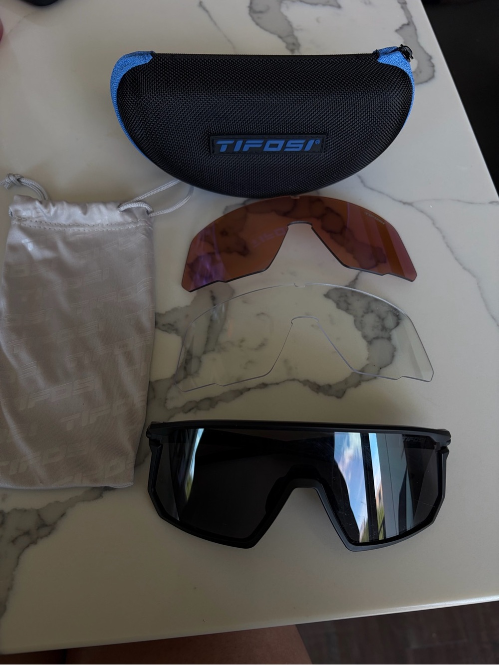 Tifosi Moab Black Sport Sunglasses with Interchangeable Lenses